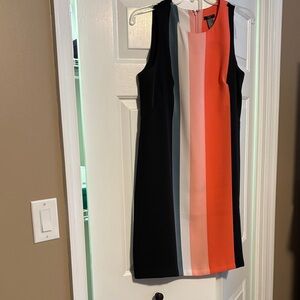Ann Taylor Factory Striped Sleeveless Mini Dress